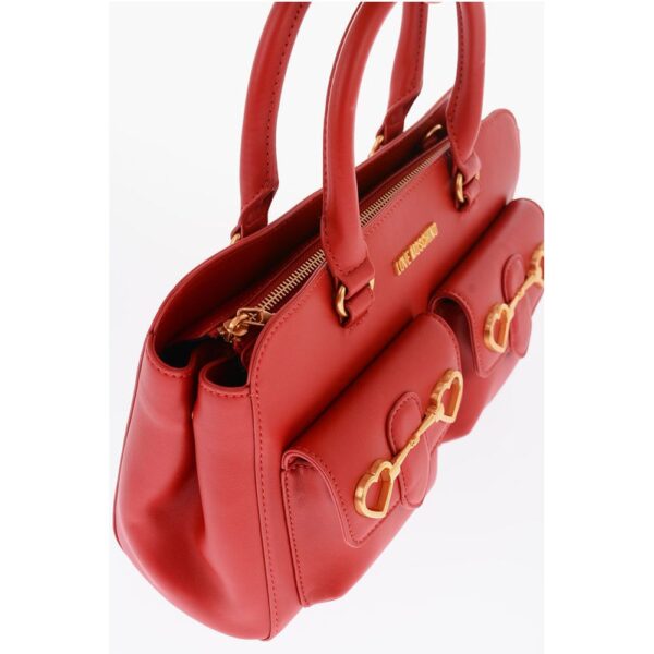 Moschino LOVE removable shoulder strap faux leather HEART BIT bag - Image 3