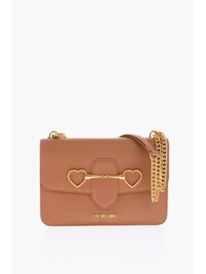 Moschino LOVE chain shoulder strap faux leather bag