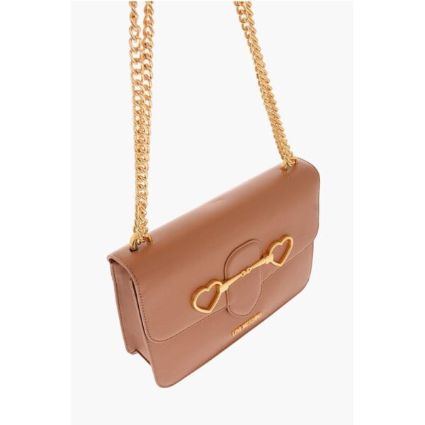 Moschino LOVE chain shoulder strap faux leather bag - Image 3