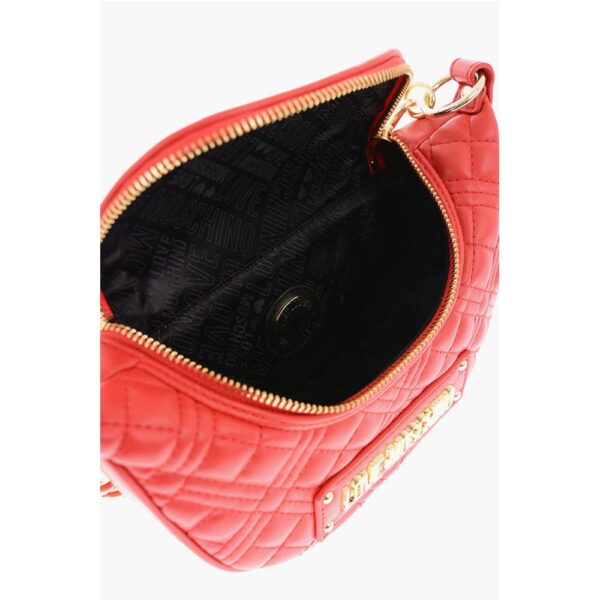 Moschino LOVE chain handle quilted faux leather bag - Image 5
