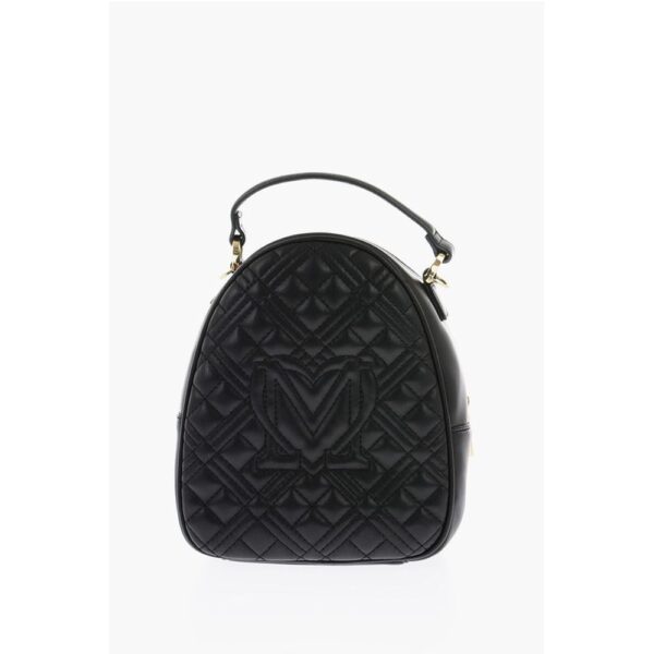 Moschino Love Quilted Faux Leather Mini Bag with Golden Details - Image 2