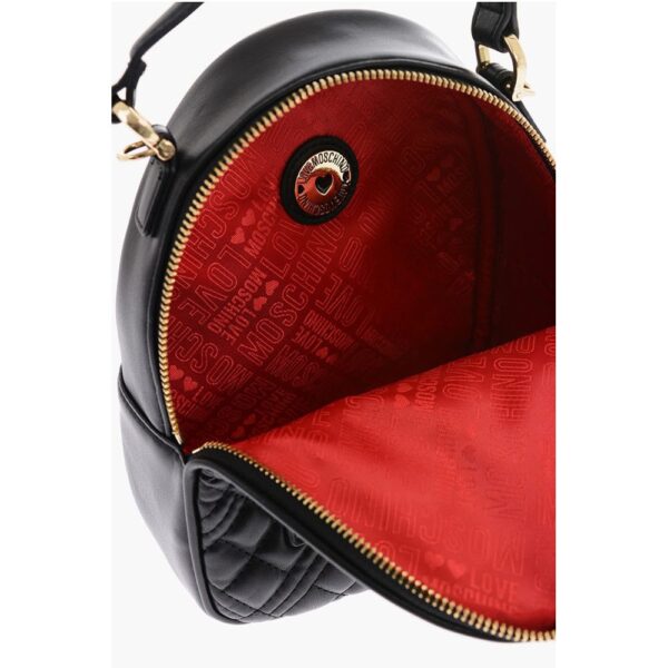 Moschino Love Quilted Faux Leather Mini Bag with Golden Details - Image 4