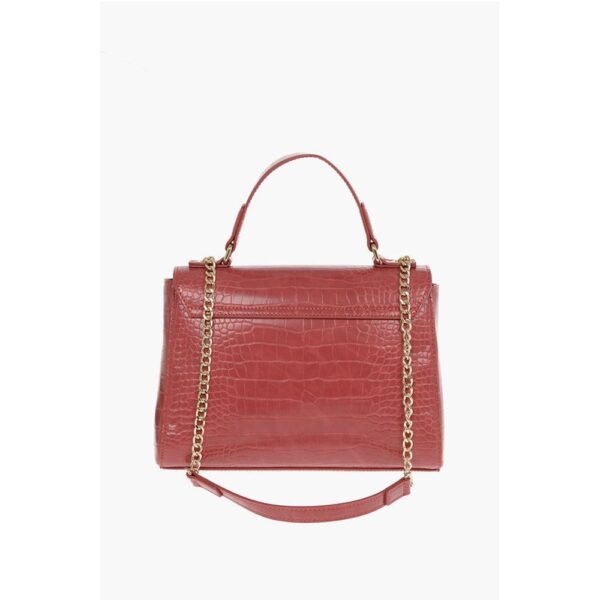 Moschino LOVE Crocodile Printed Faux Leather Hand Bag - Image 2