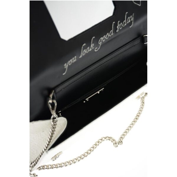 Philipp Plein Crocodile Effect Leather Clutch with Claw Rings - Image 5