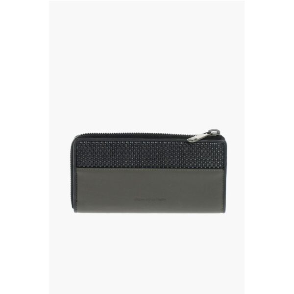Ermenegildo Zegna EZ LUXURY leather continental wallet with zip closure