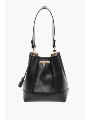 Testoni Leather LINDA Shoulder Bag with Removable Strap