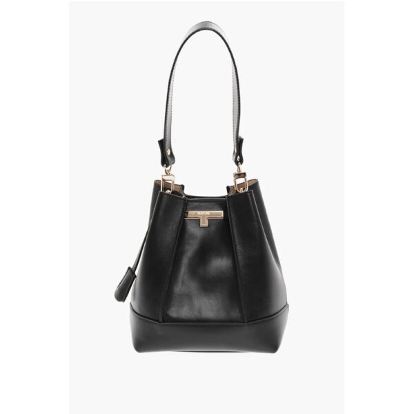 Testoni Leather LINDA Shoulder Bag with Removable Strap