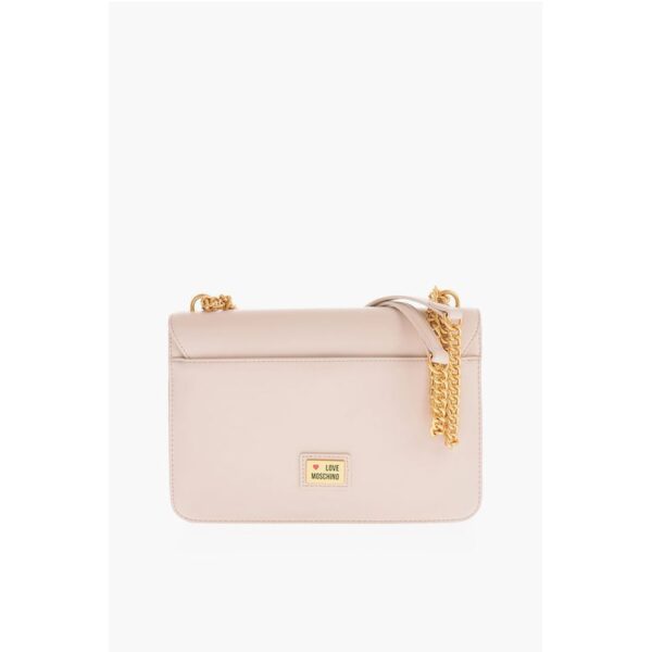 Moschino LOVE Faux Leather Shoulder Bag with Golden Chain - Image 2