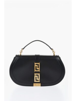 Versace Leather GRECA GODDES Saddle Bag with Golden Detail