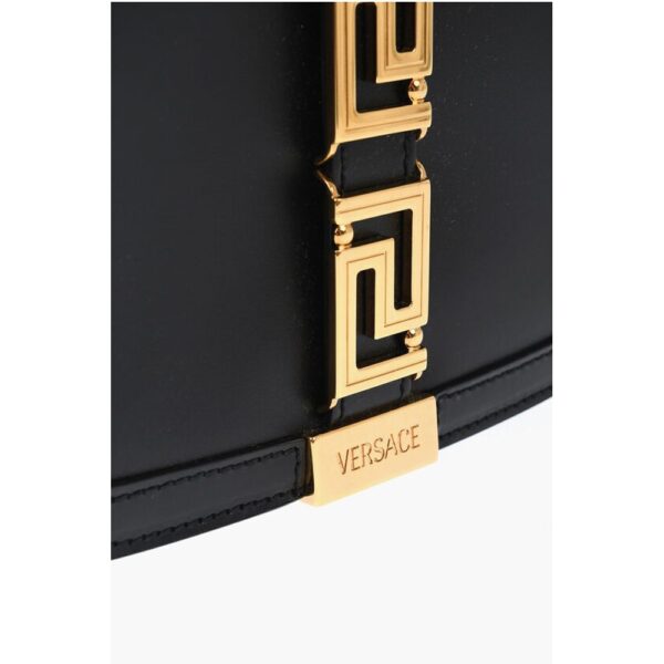 Versace Leather GRECA GODDES Saddle Bag with Golden Detail - Image 5