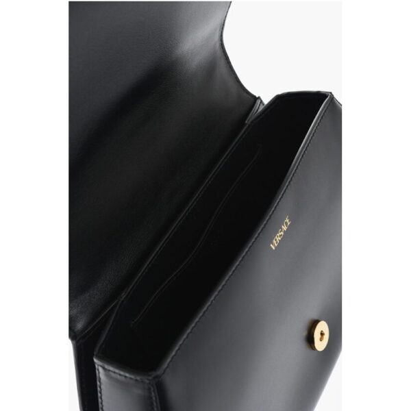 Versace Leather GRECA GODDES Saddle Bag with Golden Detail - Image 6