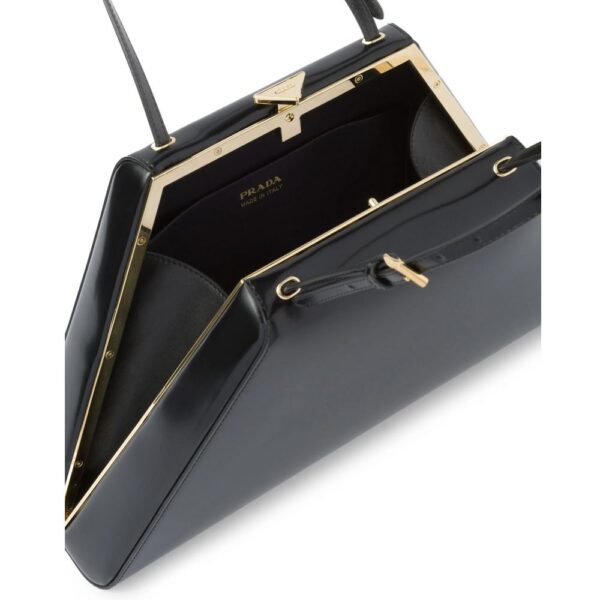 Prada Black Leather Handbag - Image 4