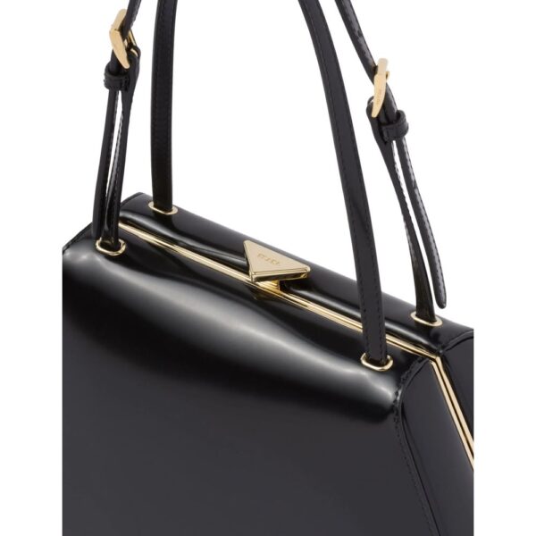 Prada Black Leather Handbag - Image 5