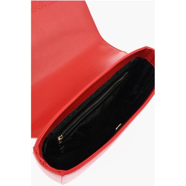 Moschino LOVE Faux Leather Shoulder Bag with Golden Details - Image 4