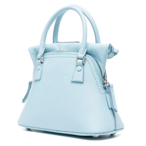 Maison Margiela Blue Leather Handbag - Image 5