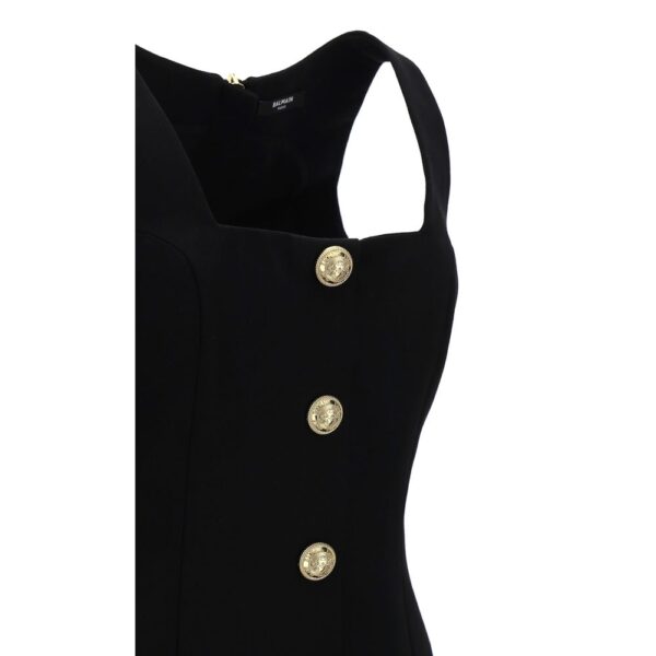 Balmain Black Wool Women's Dress - Image 3