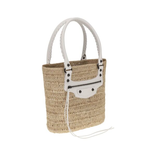 Balenciaga Le City small straw Shoulder Bag - Image 2