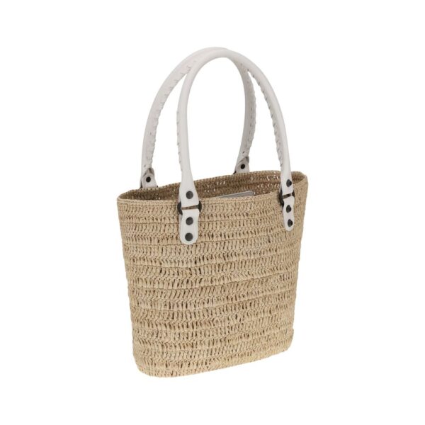 Balenciaga Le City small straw Shoulder Bag - Image 3
