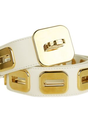 Dolce & Gabbana White Calfskin Women Belt