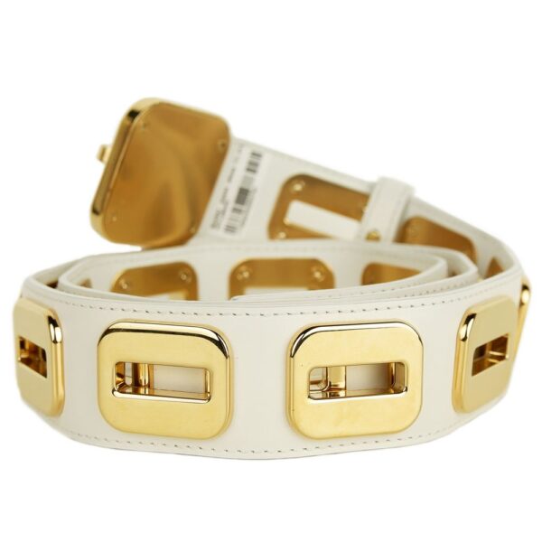 Dolce & Gabbana White Calfskin Women Belt - Image 2