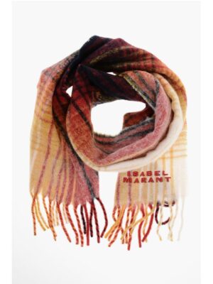 Isabel Marant Alpaca Blend FIRNY Scarf with Embroidered Logo