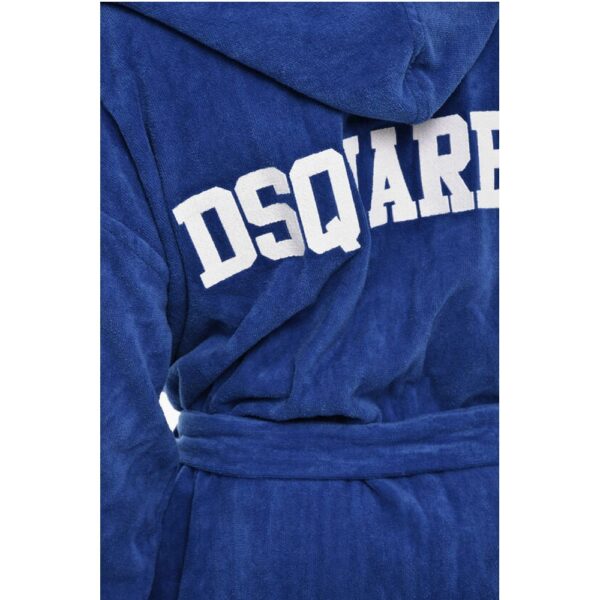 Dsquared² Terry Cottton Bathrobe with Belt - Image 4