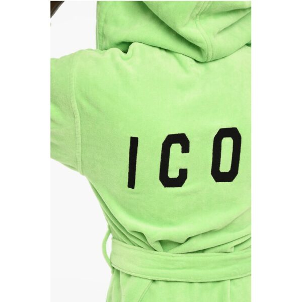 Dsquared² Terry Cottton Bathrobe with Belt - Image 3