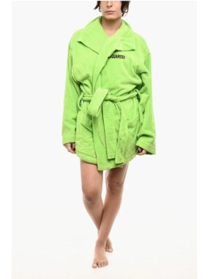 Dsquared² Cotton Terry ICON Bathrobe With Belt