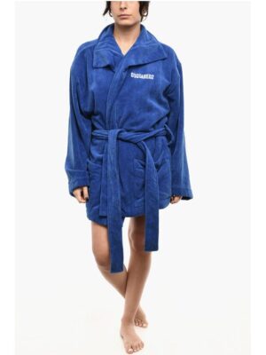 Dsquared² Cotton Terry ICON Bathrobe With Belt