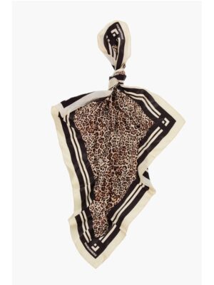 Dsquared² Animal Patterned Silk Foulard