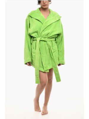 Dsquared² Cotton Terry Beach Bathrobe With Embroidery