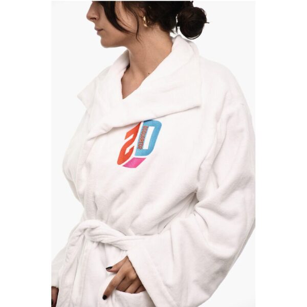 Dsquared² 2 Pockets Terry Cotton Bathrobe - Image 3