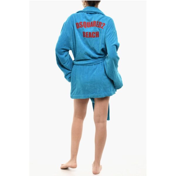 Dsquared² Cotton Terry Beach Bathrobe With Embroidery - Image 2