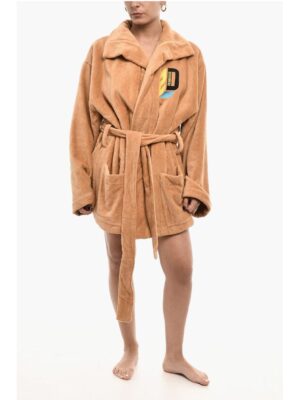 Dsquared² Cotton Terry Beach Bathrobe with Belt