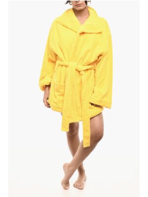 Dsquared² Cotton Terry Beach Bathrobe With Embroidery