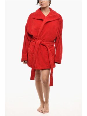 Dsquared² Cotton Terry Beach Bathrobe With Embroidery