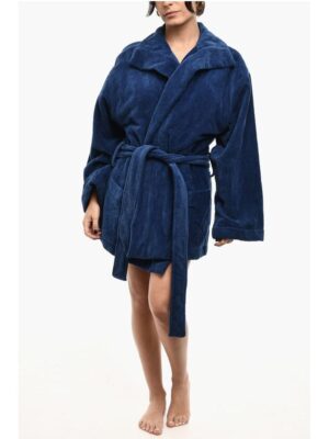 Dsquared² Cotton Terry Beach Bathrobe With Embroidery
