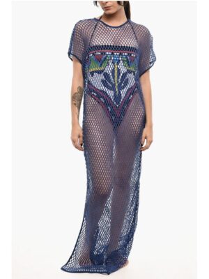 Dsquared² Openwork Maxi Beach Cover-up Dress