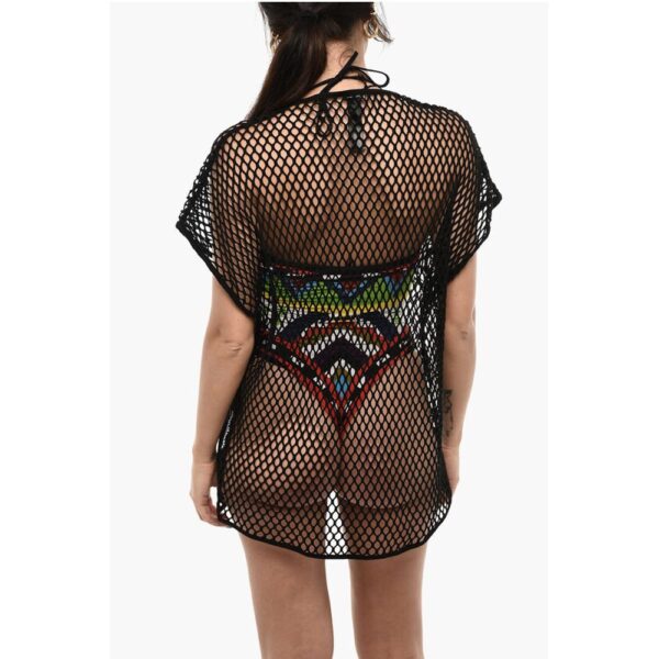Dsquared² Solid Color Openwork Beach Cover-up Dress - Image 2