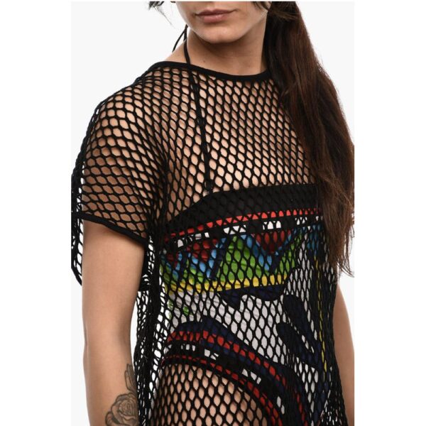 Dsquared² Solid Color Openwork Beach Cover-up Dress - Image 3