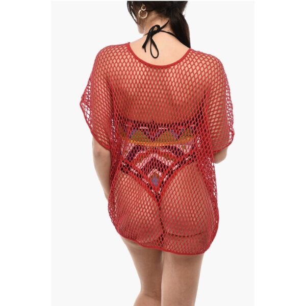 Dsquared² Solid Color Openwork Beach Cover-up Dress - Image 2
