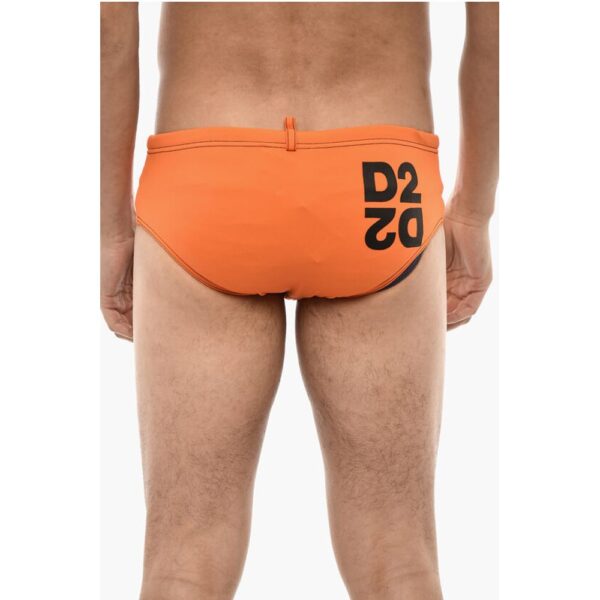 Dsquared² Logo Print Slip Swimsuit - Image 2