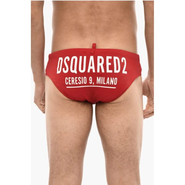 Dsquared² Logo Print Slip Swimsuit - Image 2