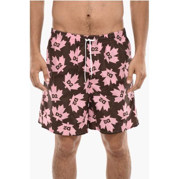 Dsquared² Allover Logo Printed Swim Shorts