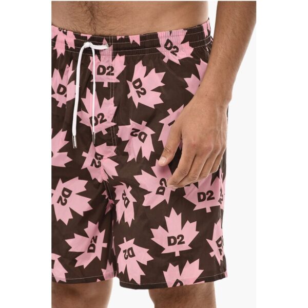 Dsquared² Allover Logo Printed Swim Shorts - Image 3