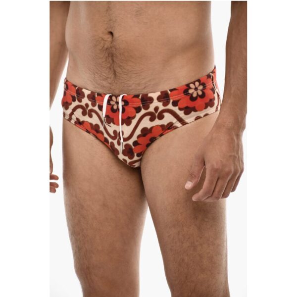Dsquared² Floral Motif Slip Swimsuit - Image 3