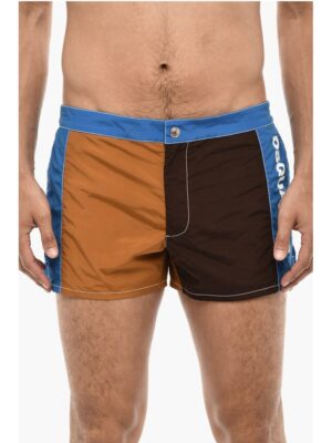 Dsquared² Color Block Swim Shorts with Side Logo