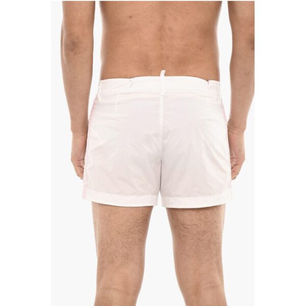 Dsquared² Contrasting Bands MIDI Swim Shorts - Image 2