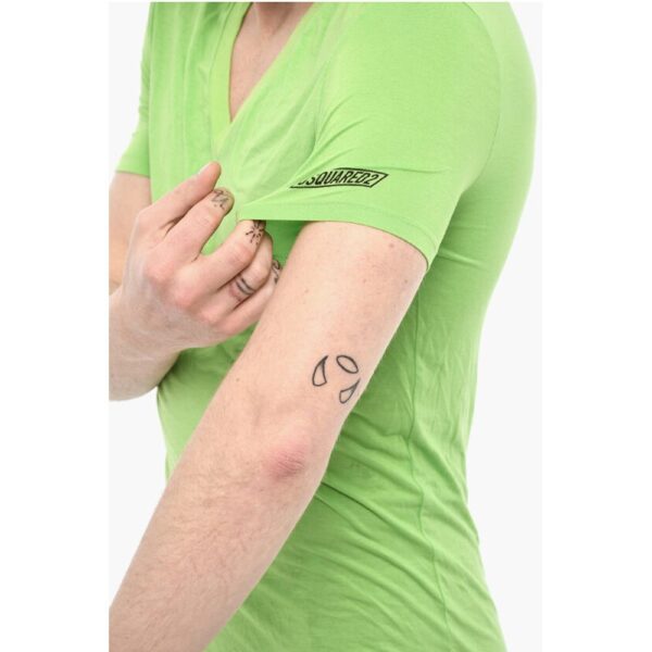 Dsquared² V-Neck Underwear T-shirt with Logo Print - Image 3