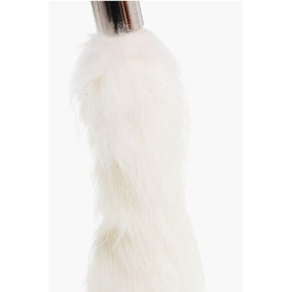 Dsquared² Metal Keyring with Real Fur Pendant - Image 3